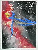 Abstract from Hubble - watercolor